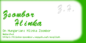 zsombor hlinka business card